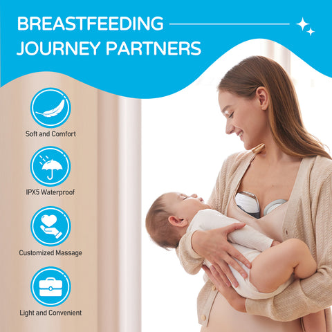 Female Postpartum Lactation Milk Swelling Massager Breast Lump Booster  Breastfeeding Dredging Hot Compress To Improve Milk Flow